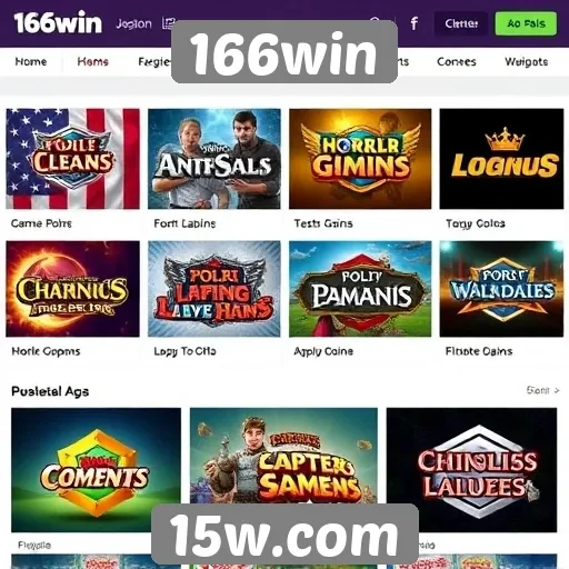 Exploração das opções de jogos disponíveis no 166win